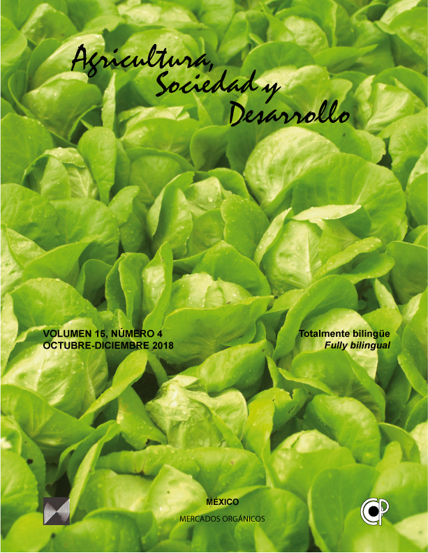 					Ver Vol. 15 Núm. 4 (2018): Agricultura Sociedad y Desarrollo
				