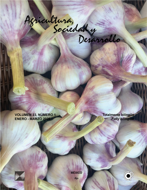 					View Vol. 23 No. 1 (2026): Agricultura, Sociedad y Desarrollo
				